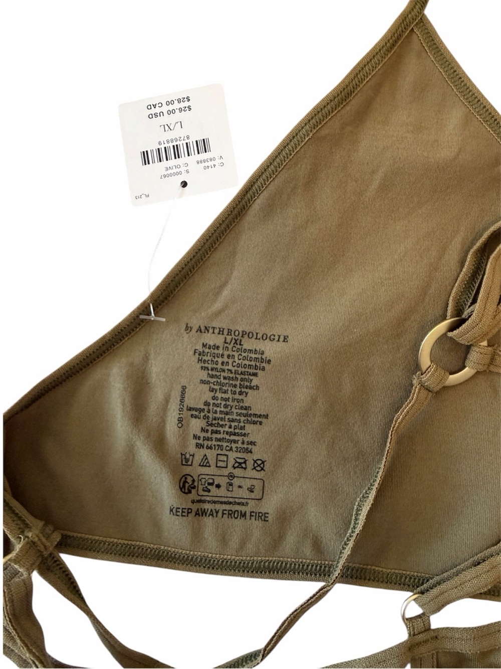 Anthropologie The Renna Seamless V-Neck Racerback Bra - Picture 5 of 6